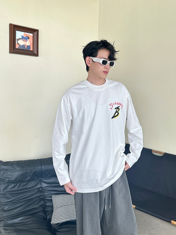 BURBERRY 25FW Print Letter Long Sleeve T-Shirt Style 2