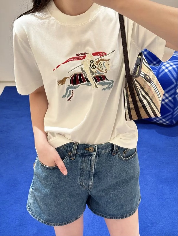 BURBERRY 25SS Equestrian Knight Embroidery Short Sleeve T-Shirt Style 1