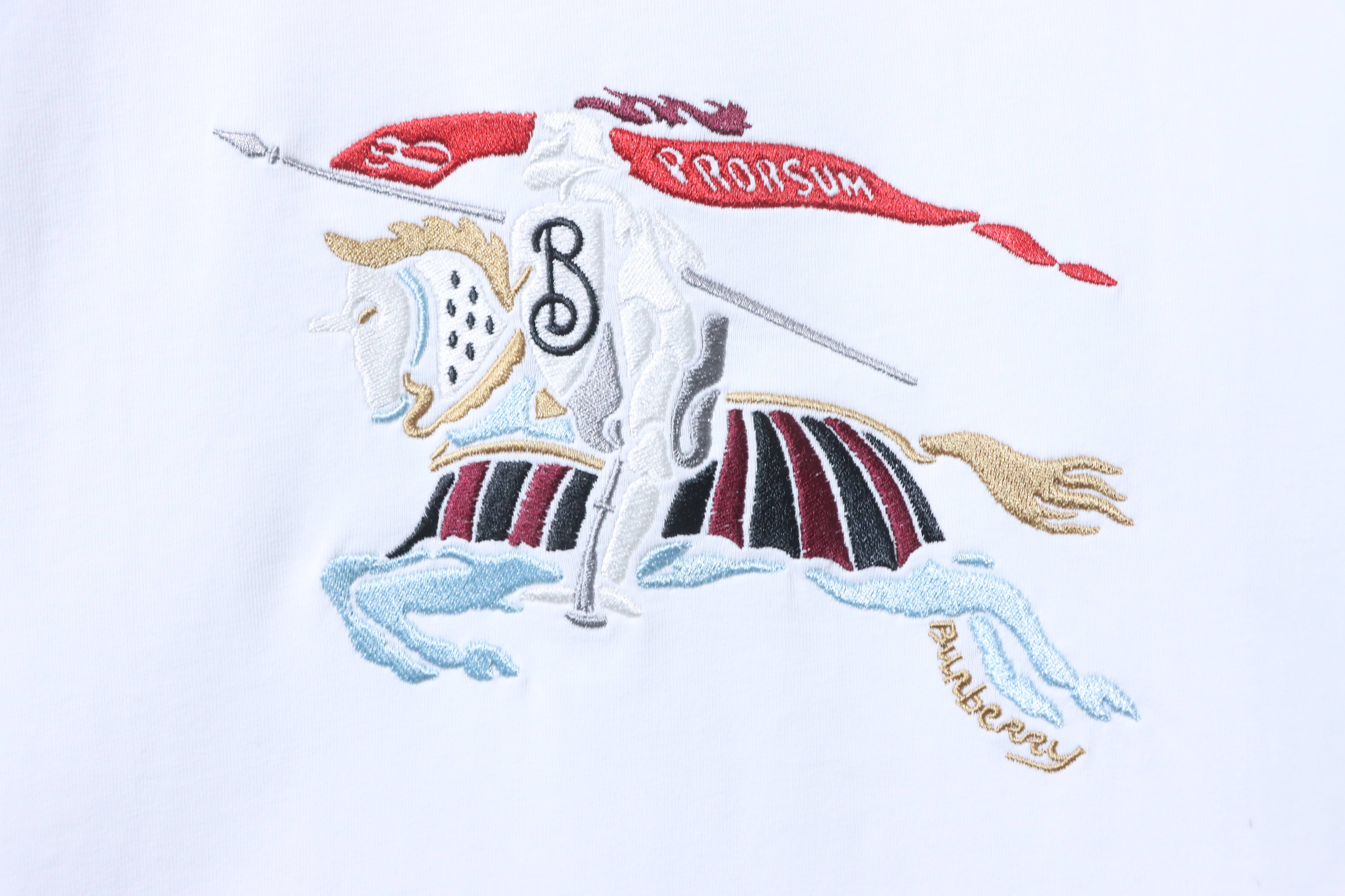 BURBERRY 25SS Equestrian Knight Embroidery Short Sleeve T-Shirt Style 1