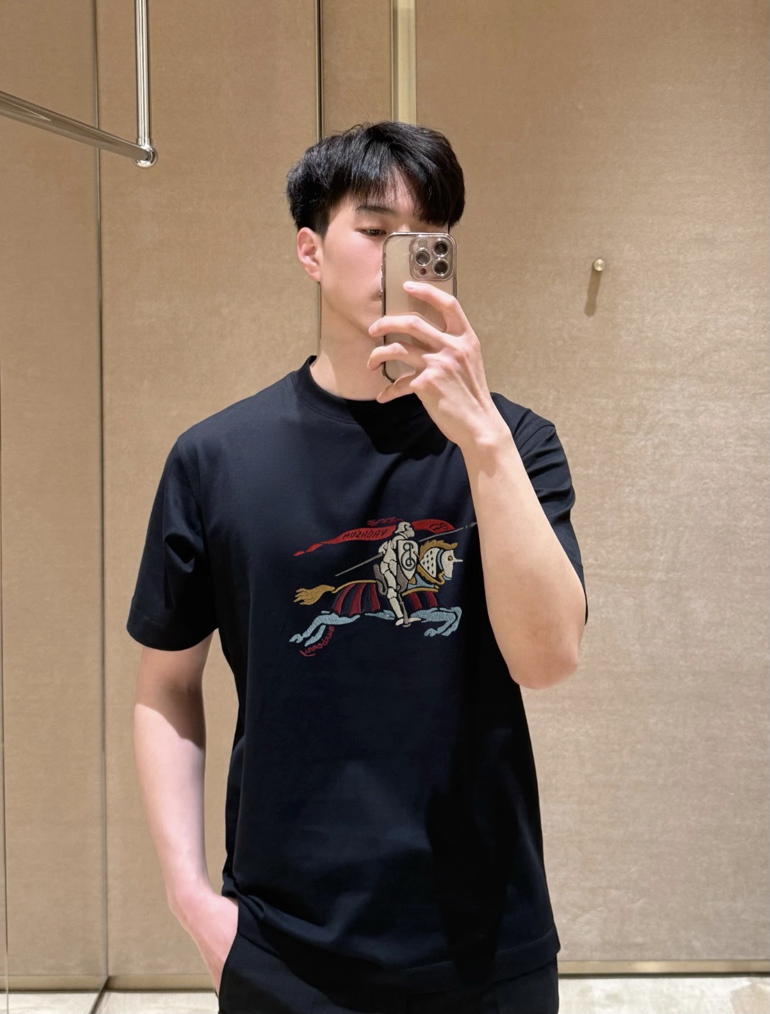BURBERRY 25SS Equestrian Knight Embroidery Short Sleeve T-Shirt Style 2