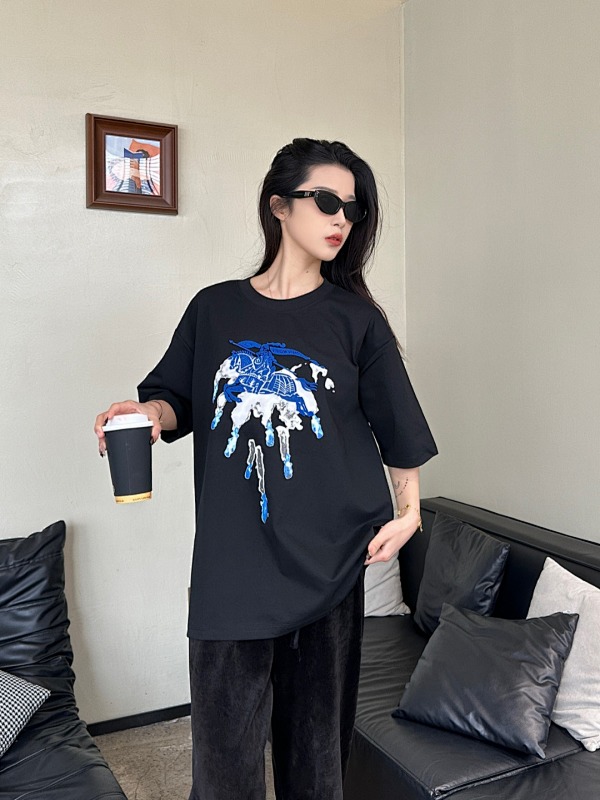 BURBERRY 25SS Equestrian Print Short Sleeve T-Shirt Style 2