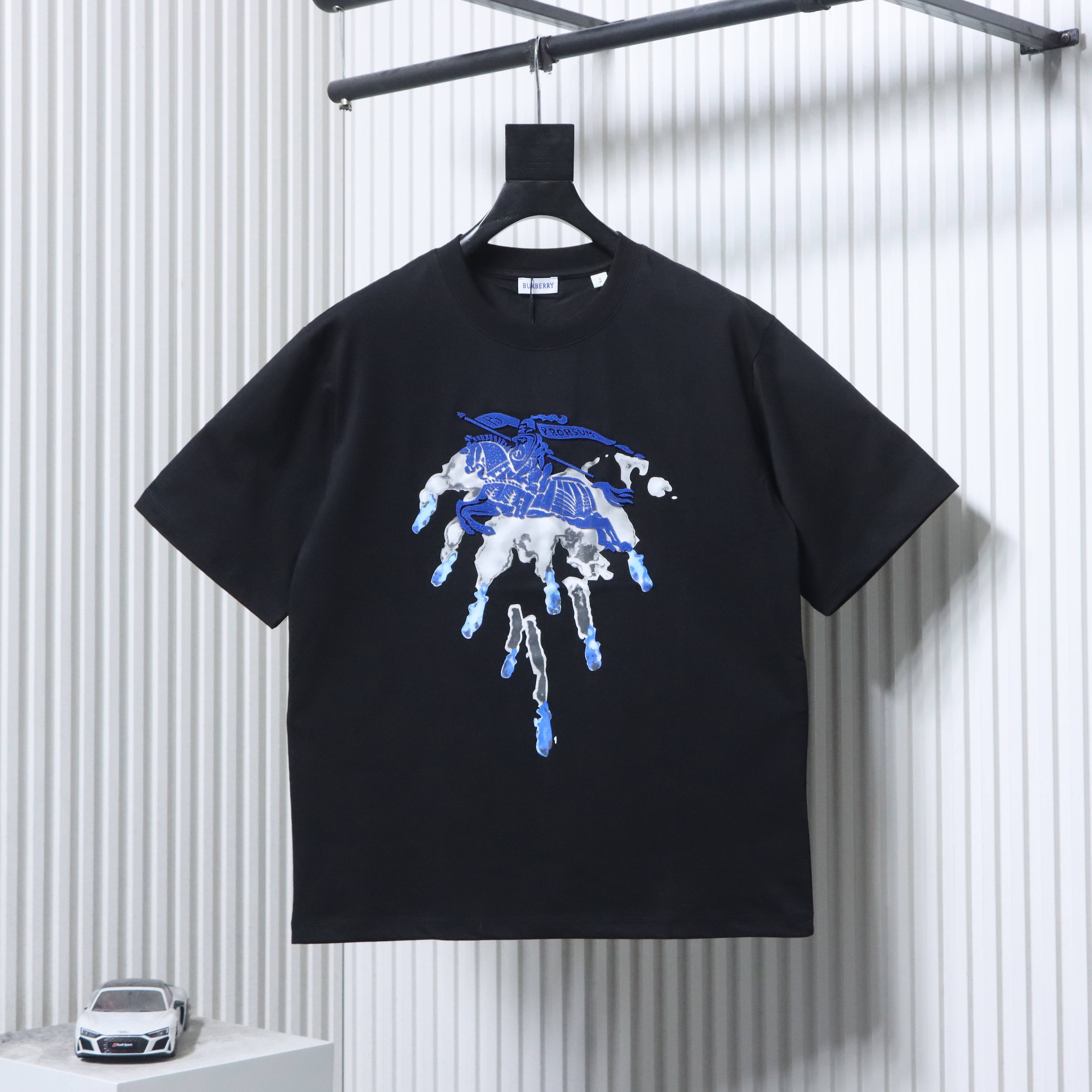 BURBERRY 25SS Equestrian Print Short Sleeve T-Shirt Style 2