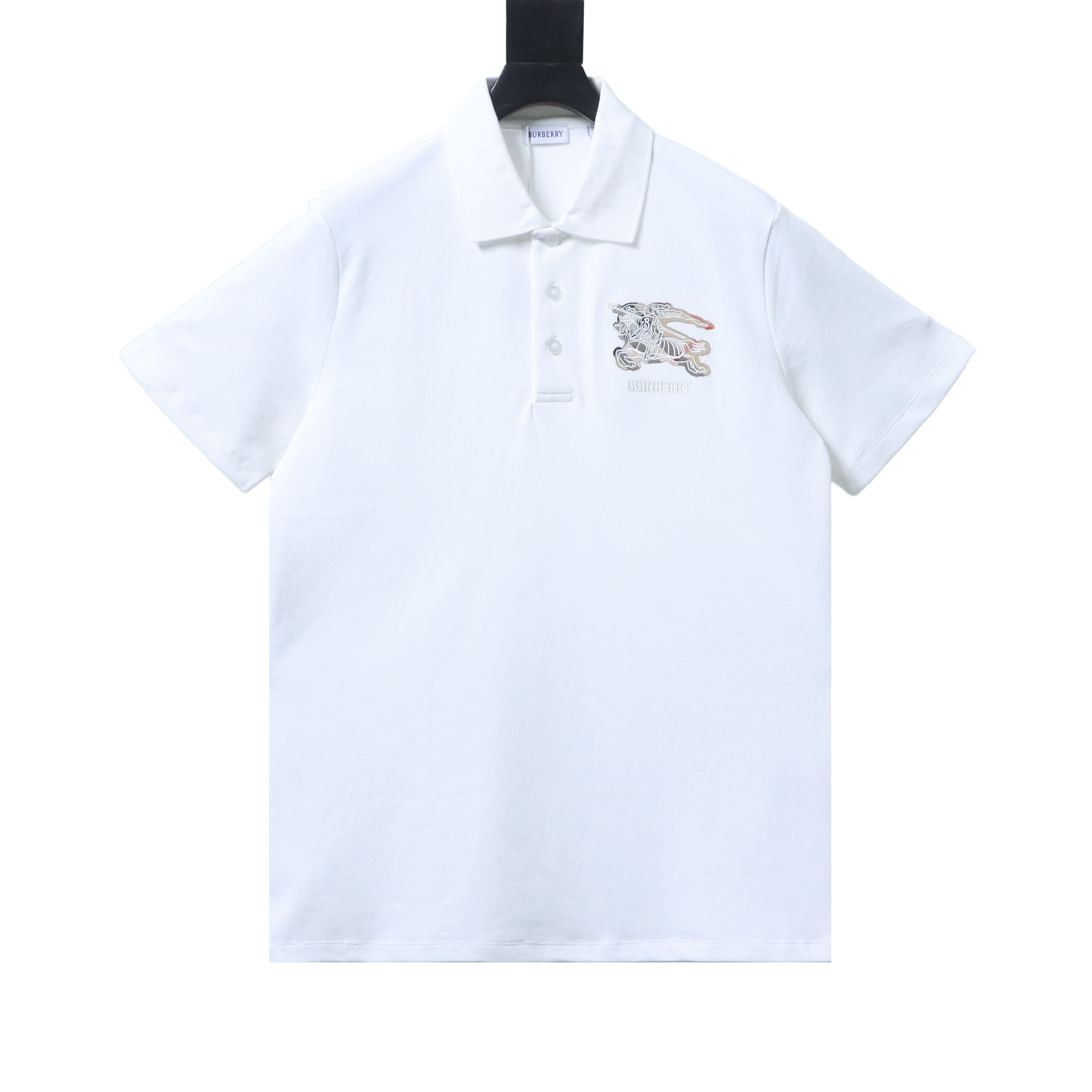 BURBERRY 26SS Check Equestrian Patch Check Equestrian Short Sleeve Polo Shirt Style 1