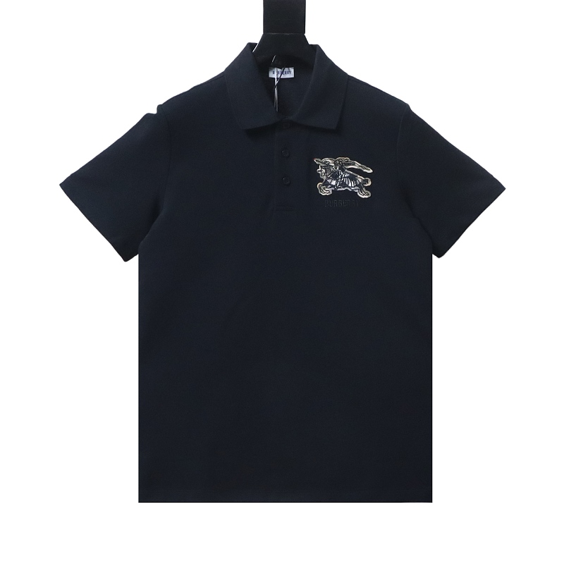 BURBERRY 26SS Check Equestrian Patch Check Equestrian Short Sleeve Polo Shirt Style 2