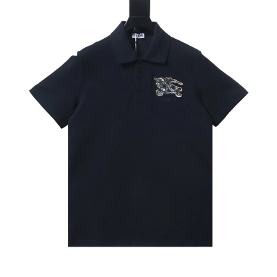 BURBERRY 26SS Check Equestrian Patch Check Equestrian Short Sleeve Polo Shirt Style 2 01