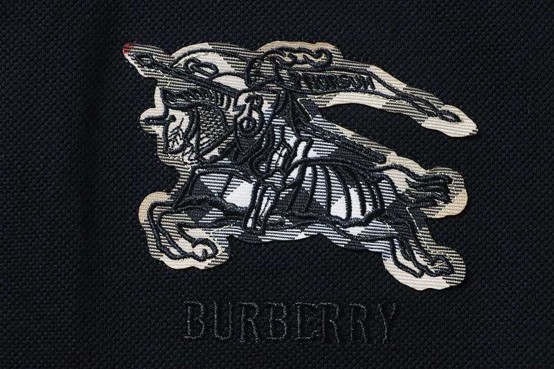 BURBERRY 26SS Check Equestrian Patch Check Equestrian Short Sleeve Polo Shirt Style 2