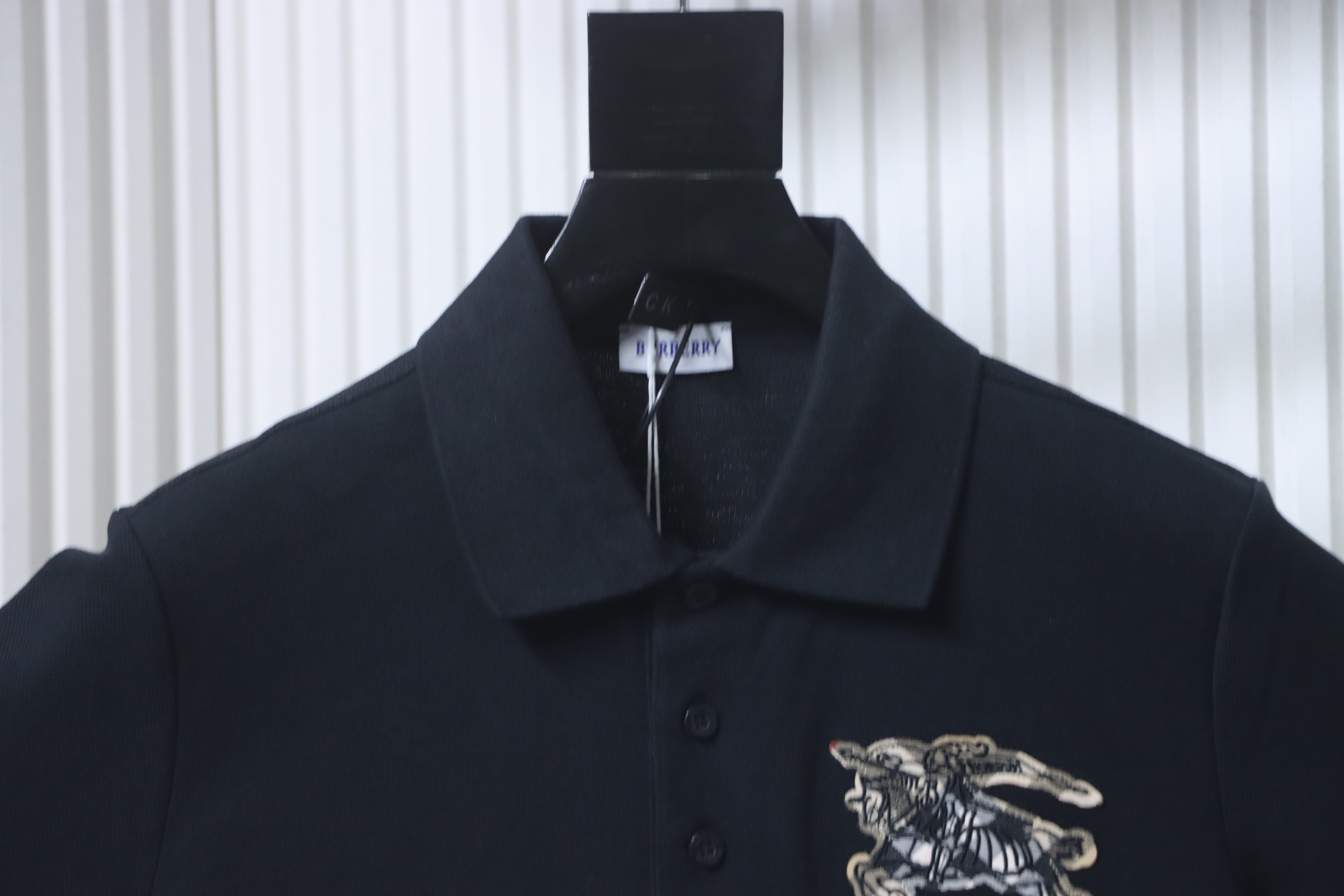 BURBERRY 26SS Check Equestrian Patch Check Equestrian Short Sleeve Polo Shirt Style 2