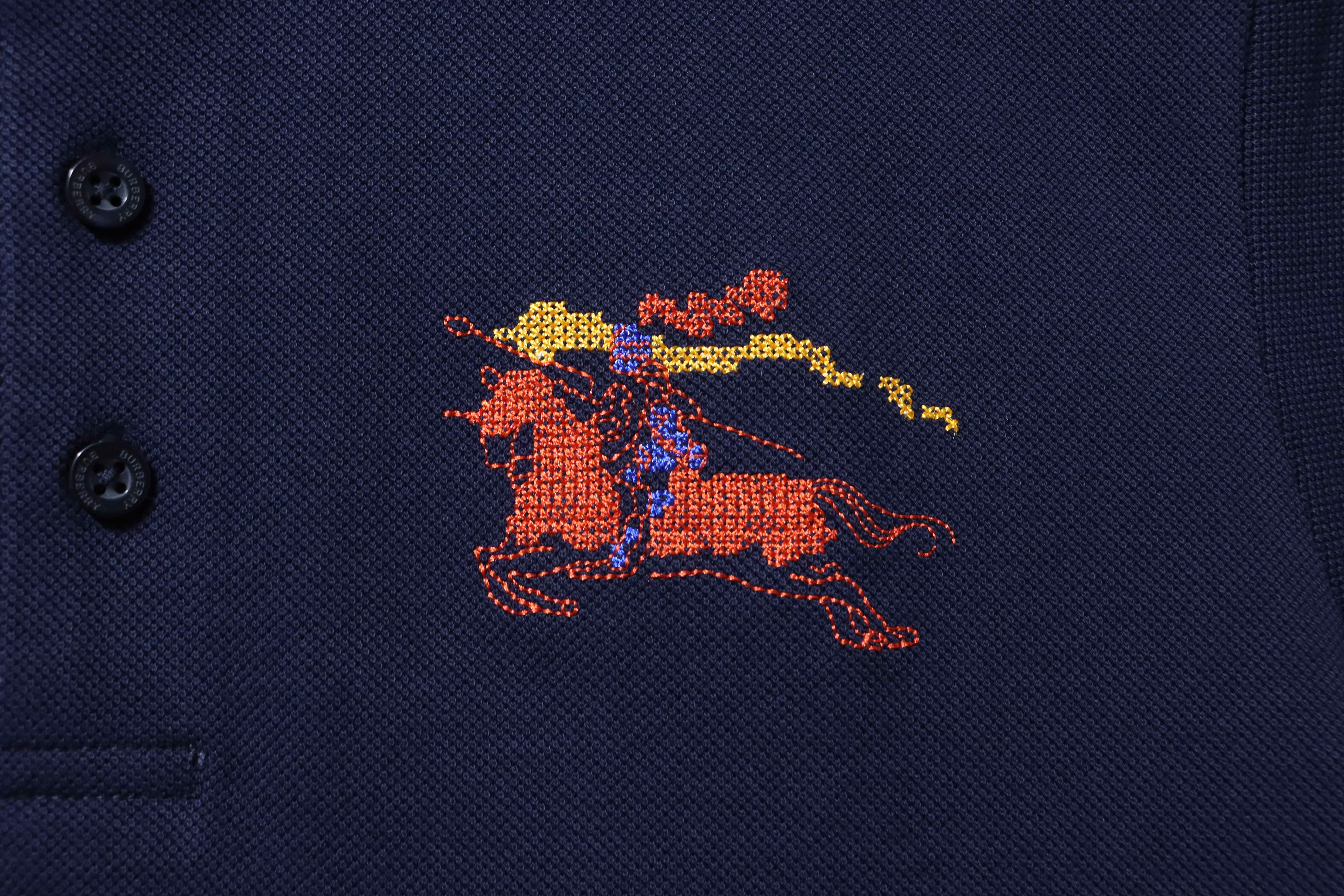 BURBERRY 26SS Colorful Knight Equestrian Embroidery Colorful Knight Equestrian Short Sleeve Polo Shirt Style 1