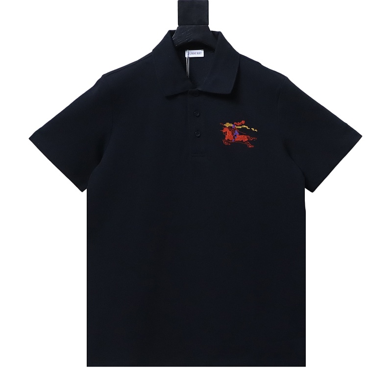 BURBERRY 26SS Colorful Knight Equestrian Embroidery Colorful Knight Equestrian Short Sleeve Polo Shirt Style 2