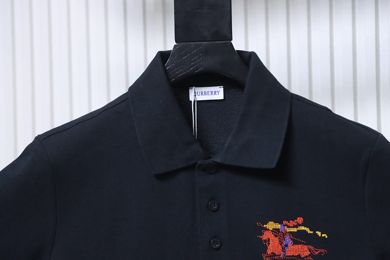 BURBERRY 26SS Colorful Knight Equestrian Embroidery Colorful Knight Equestrian Short Sleeve Polo Shirt Style 2