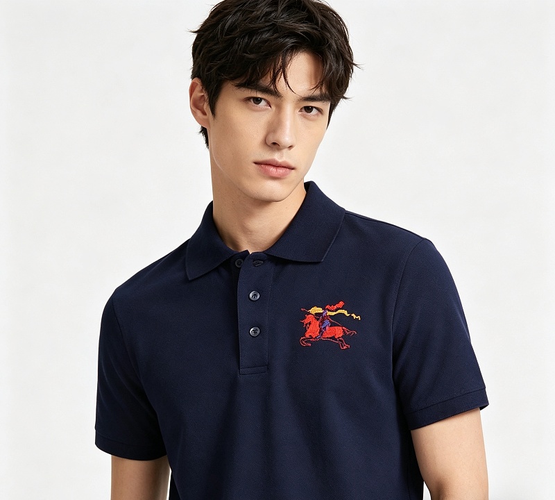 BURBERRY 26SS Colorful Knight Equestrian Embroidery Colorful Knight Equestrian Short Sleeve Polo Shirt Style 3