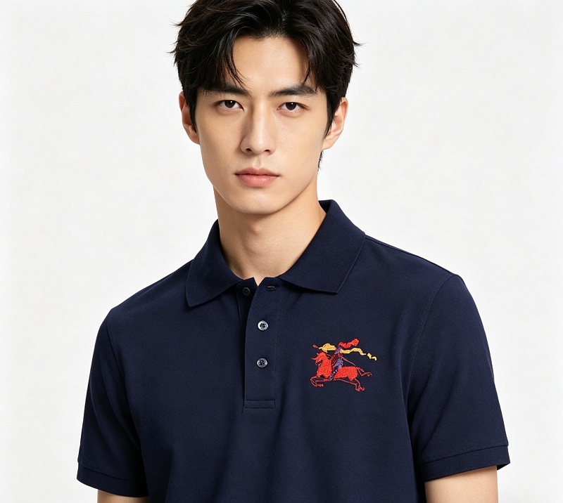 BURBERRY 26SS Colorful Knight Equestrian Embroidery Colorful Knight Equestrian Short Sleeve Polo Shirt Style 3