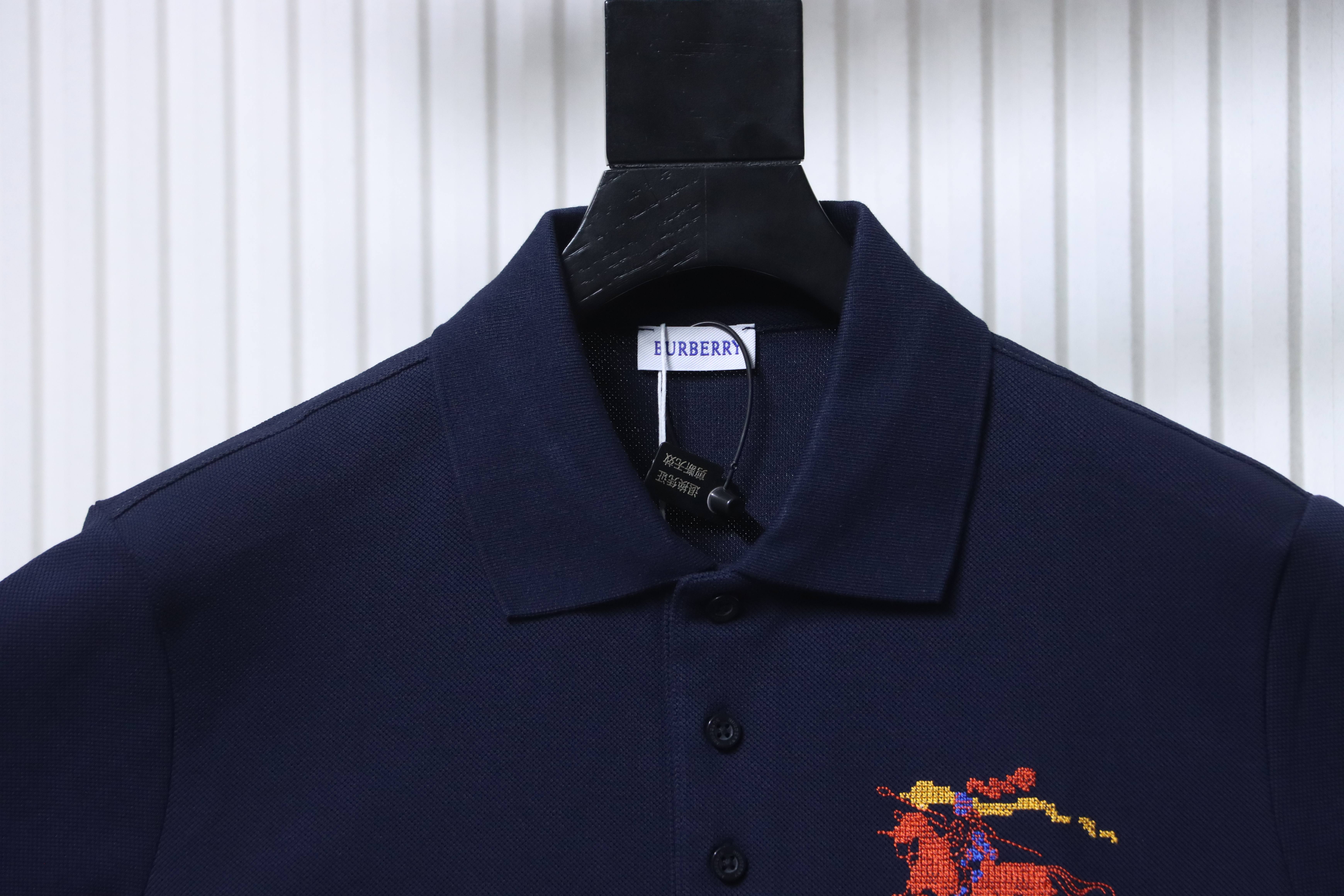 BURBERRY 26SS Colorful Knight Equestrian Embroidery Colorful Knight Equestrian Short Sleeve Polo Shirt Style 3
