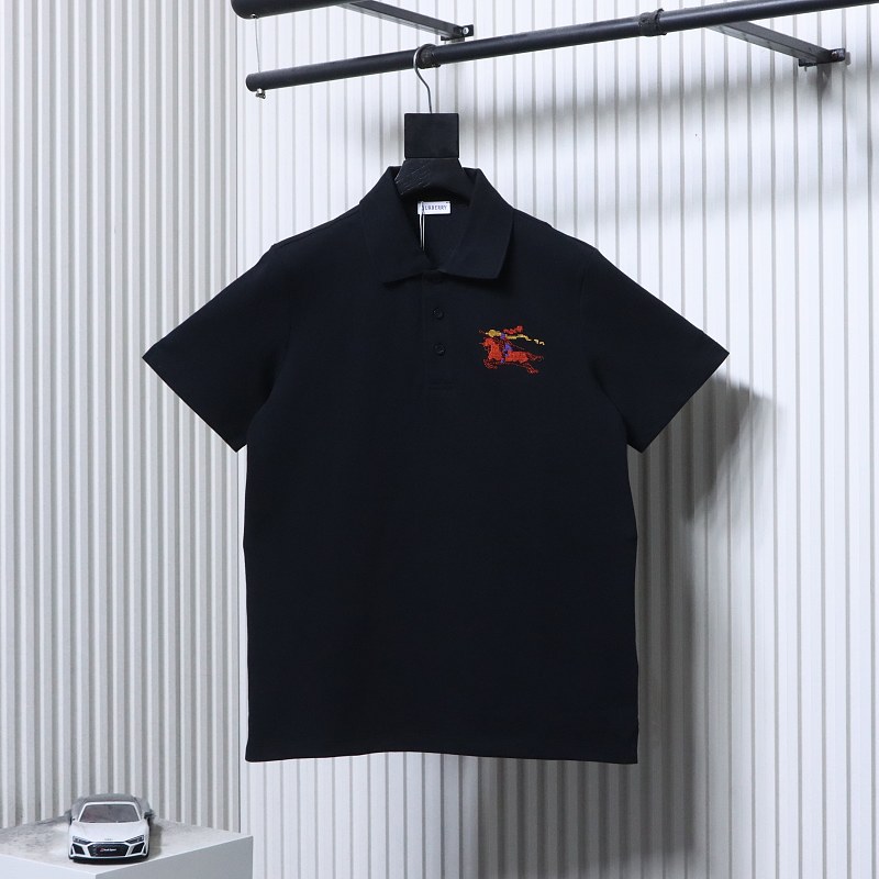 BURBERRY 26SS Colorful Knight Equestrian Embroidery Colorful Knight Equestrian Short Sleeve Polo Shirt Style 4