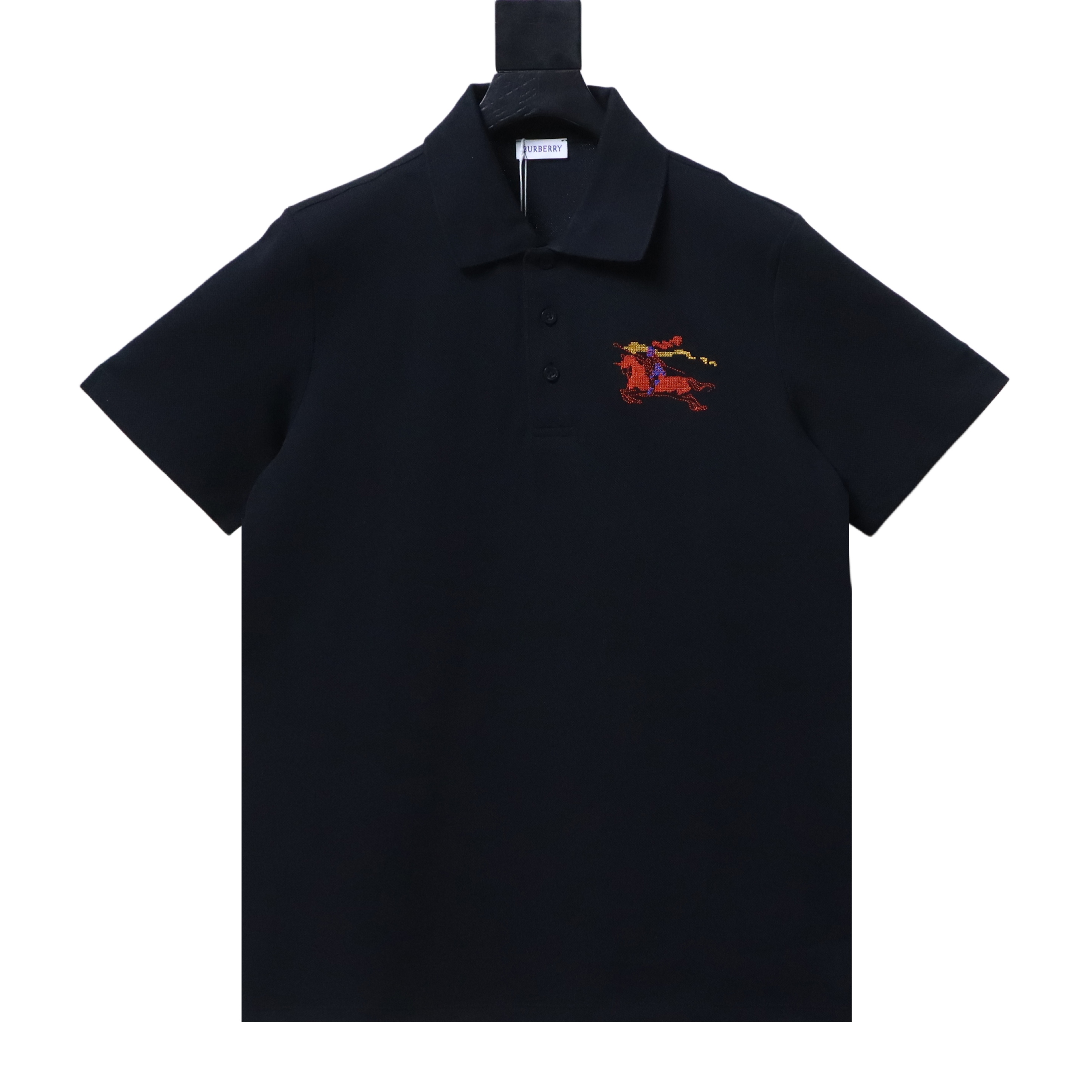 BURBERRY 26SS Colorful Knight Equestrian Embroidery Colorful Knight Equestrian Short Sleeve Polo Shirt Style 4