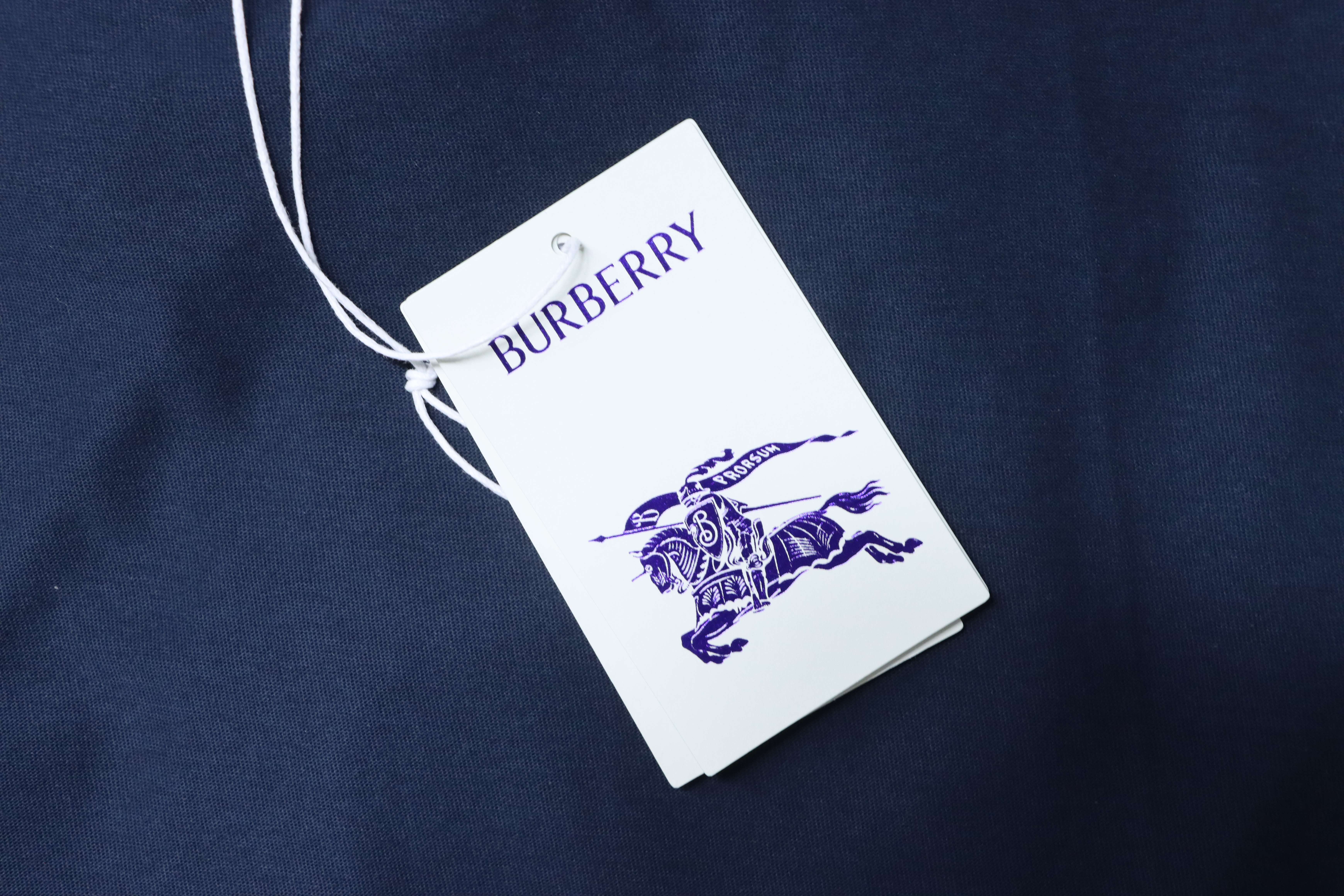 BURBERRY 26SS Embroidered Flag Short Sleeve T-Shirt Style 3
