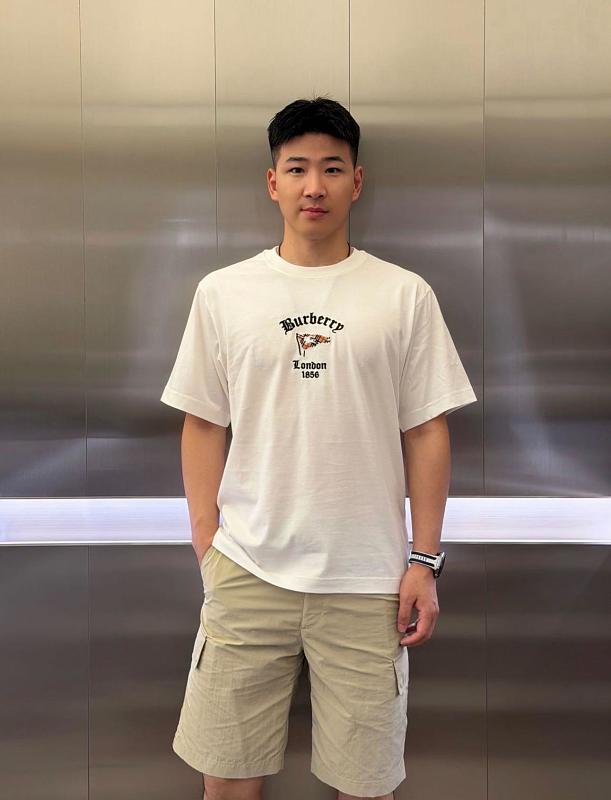 BURBERRY 26SS Embroidered Flag Short Sleeve T-Shirt Style 4