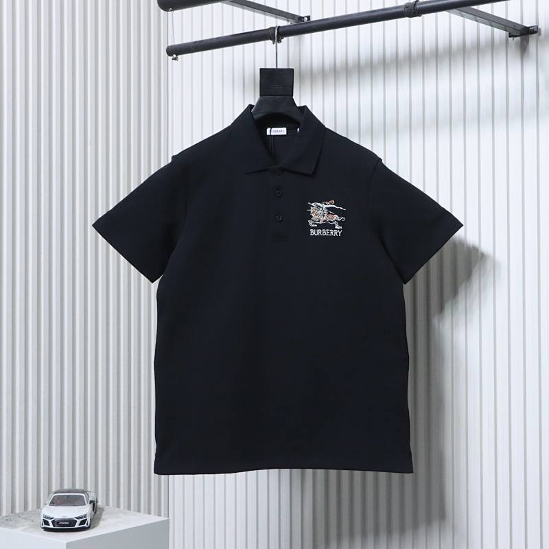 BURBERRY 26SS Equestrian Check Embroidery Short Sleeve Polo Shirt Style 1