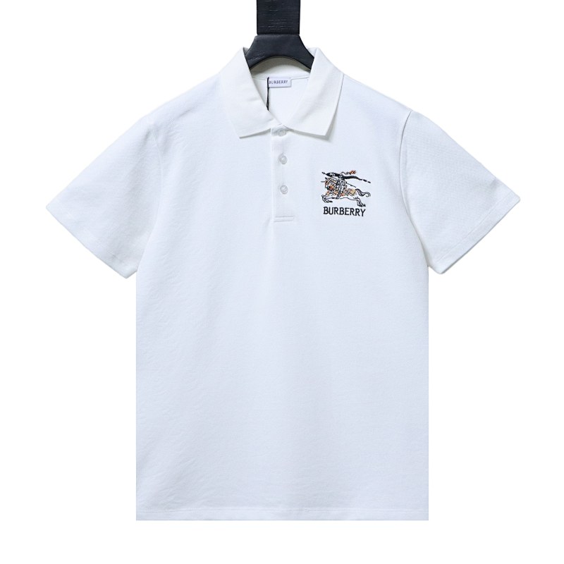 BURBERRY 26SS Equestrian Check Embroidery Short Sleeve Polo Shirt Style 2