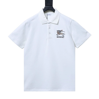 BURBERRY 26SS Equestrian Check Embroidery Short Sleeve Polo Shirt Style 2 01