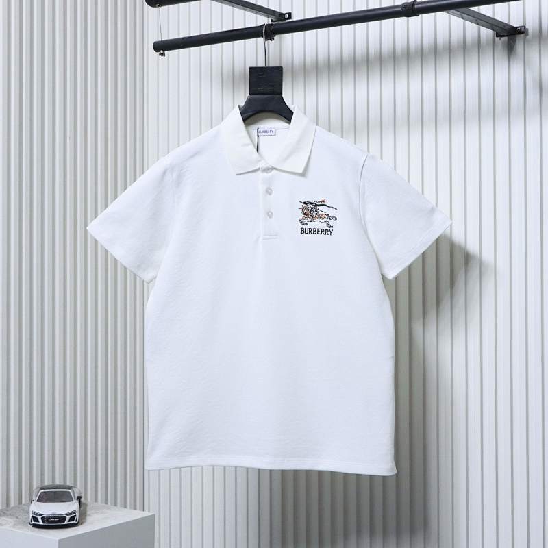 BURBERRY 26SS Equestrian Check Embroidery Short Sleeve Polo Shirt Style 2