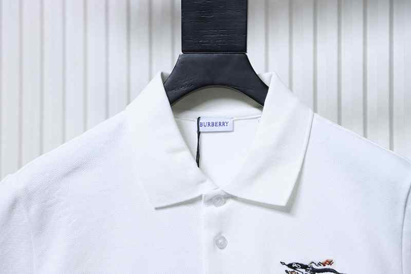 BURBERRY 26SS Equestrian Check Embroidery Short Sleeve Polo Shirt Style 2