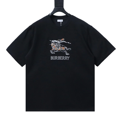 BURBERRY 26SS Equestrian Check Embroidery Short Sleeve T-Shirt Style 2 01