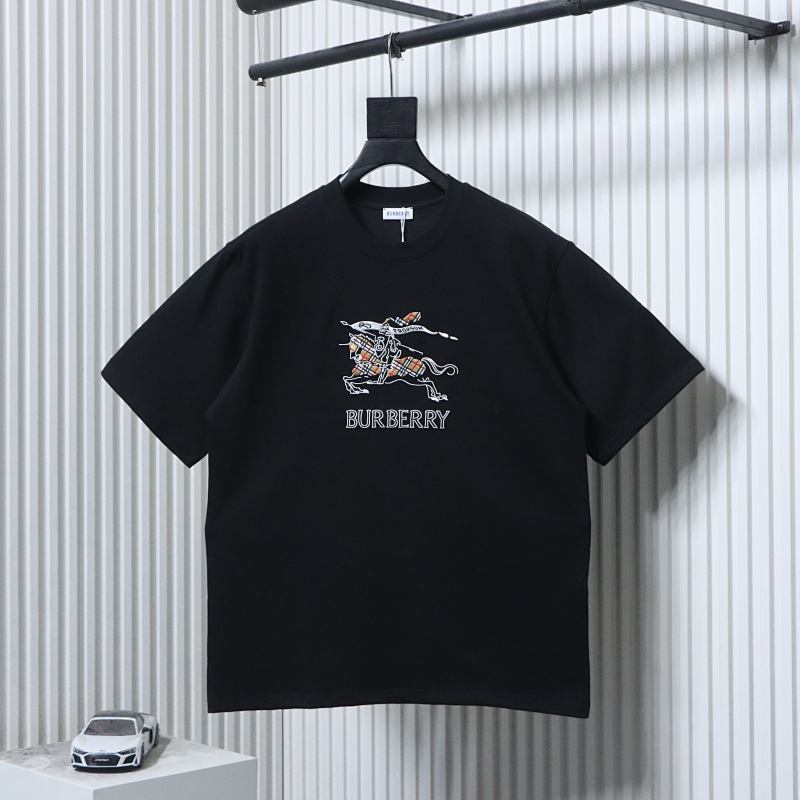 BURBERRY 26SS Equestrian Check Embroidery Short Sleeve T-Shirt Style 2