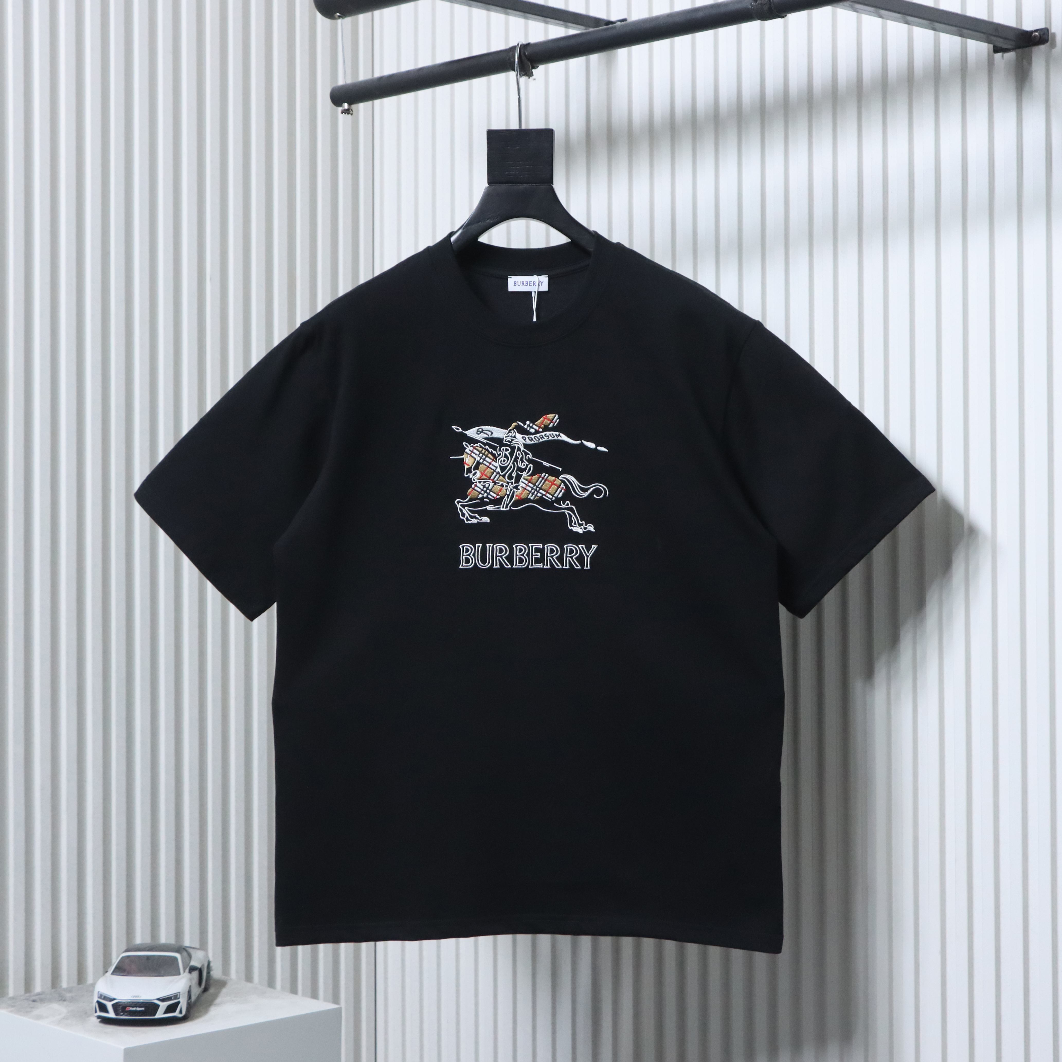 BURBERRY 26SS Equestrian Check Embroidery Short Sleeve T-Shirt Style 2