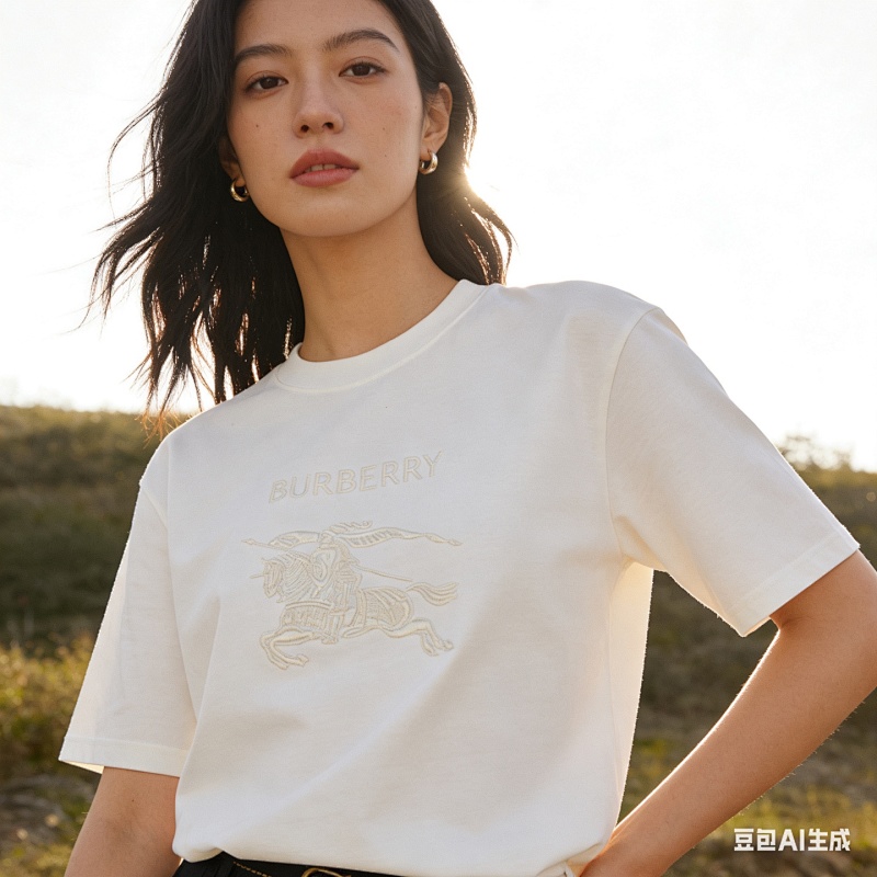 BURBERRY 26SS Knight Embroidery Short Sleeve T-Shirt Style 1