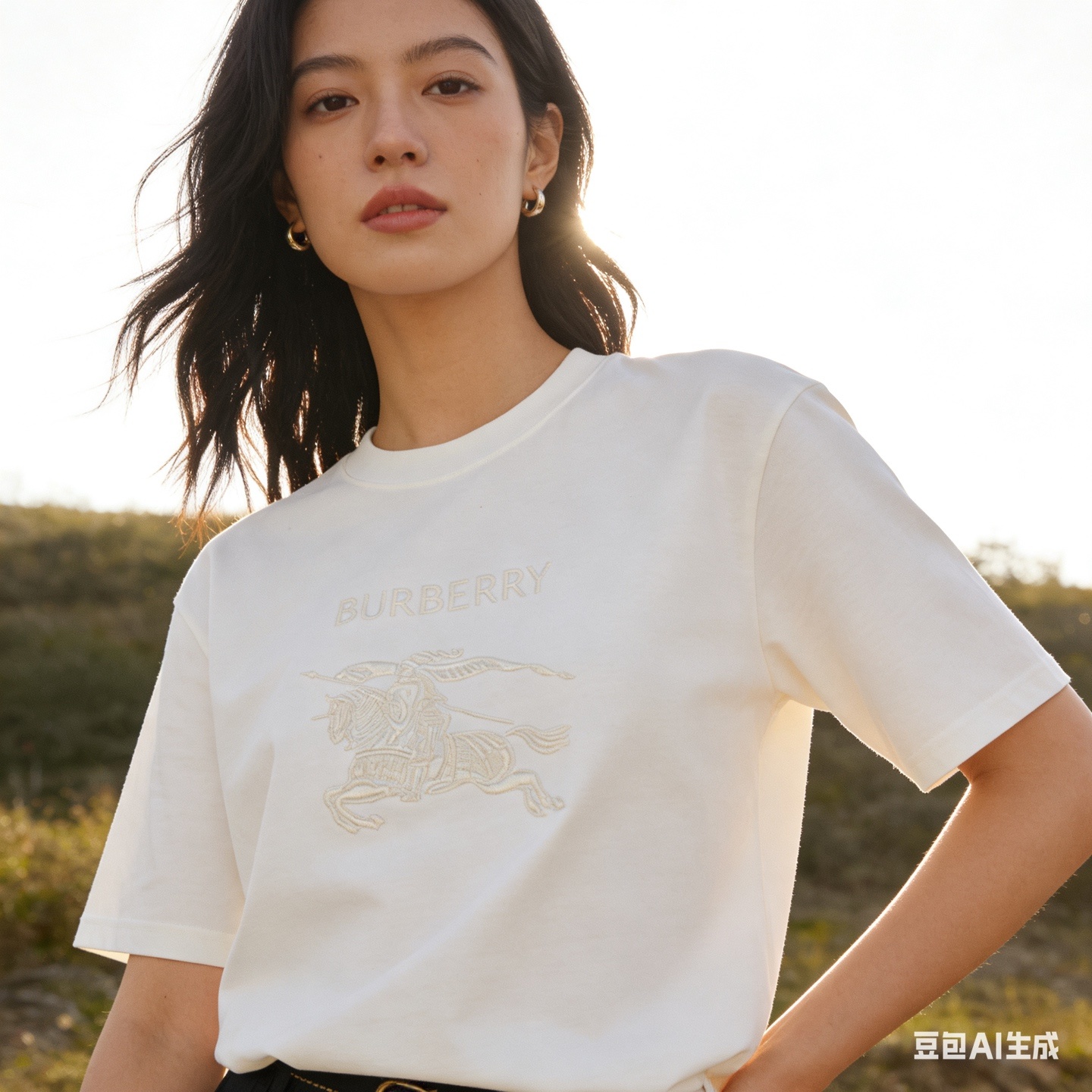 BURBERRY 26SS Knight Embroidery Short Sleeve T-Shirt Style 1