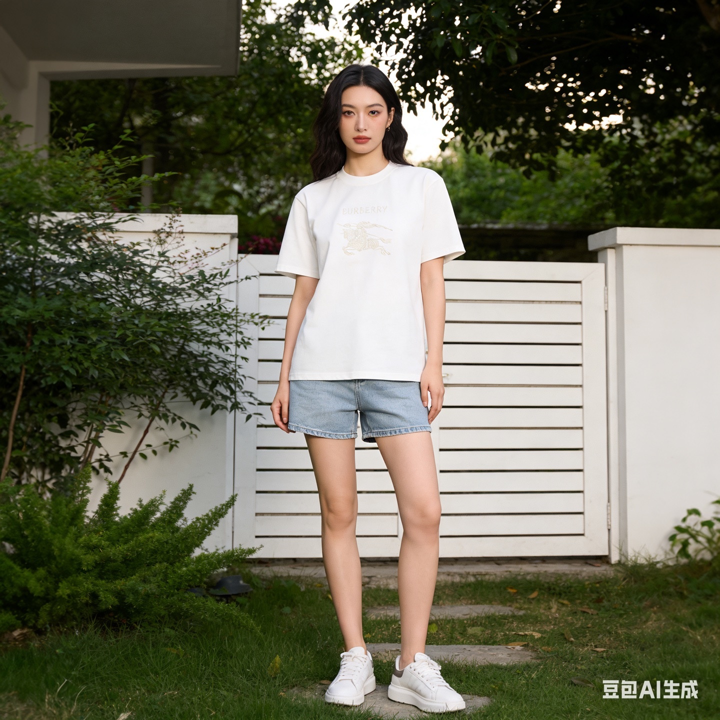 BURBERRY 26SS Knight Embroidery Short Sleeve T-Shirt Style 1