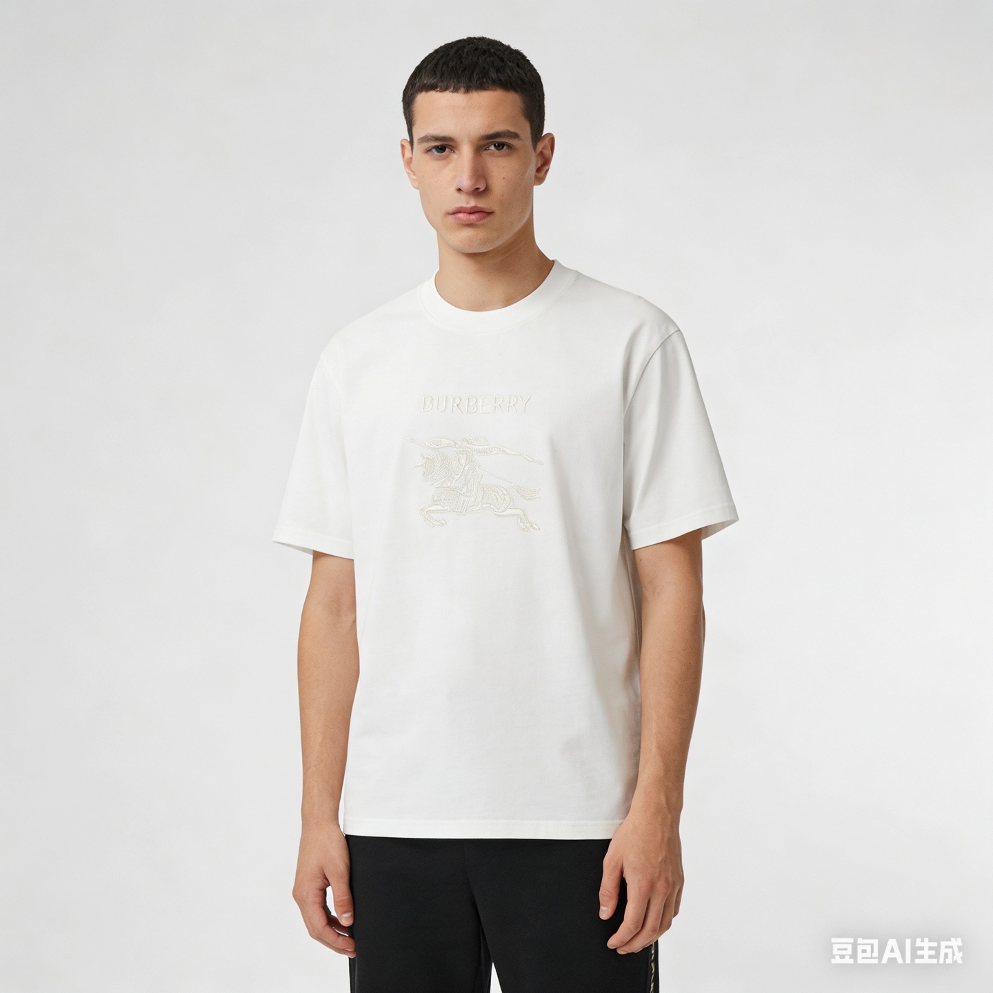 BURBERRY 26SS Knight Embroidery Short Sleeve T-Shirt Style 1