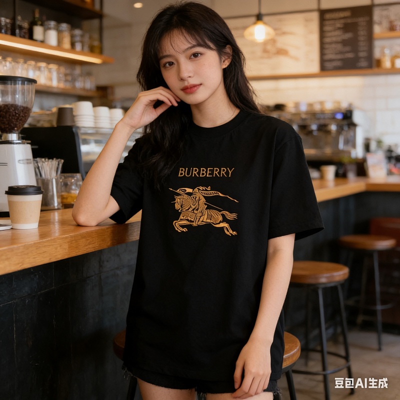 BURBERRY 26SS Knight Embroidery Short Sleeve T-Shirt Style 2