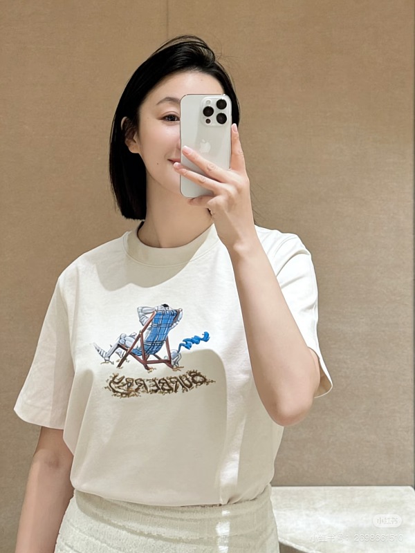 BURBERRY Beach Chair Print Short Sleeve T-Shirt Style 1