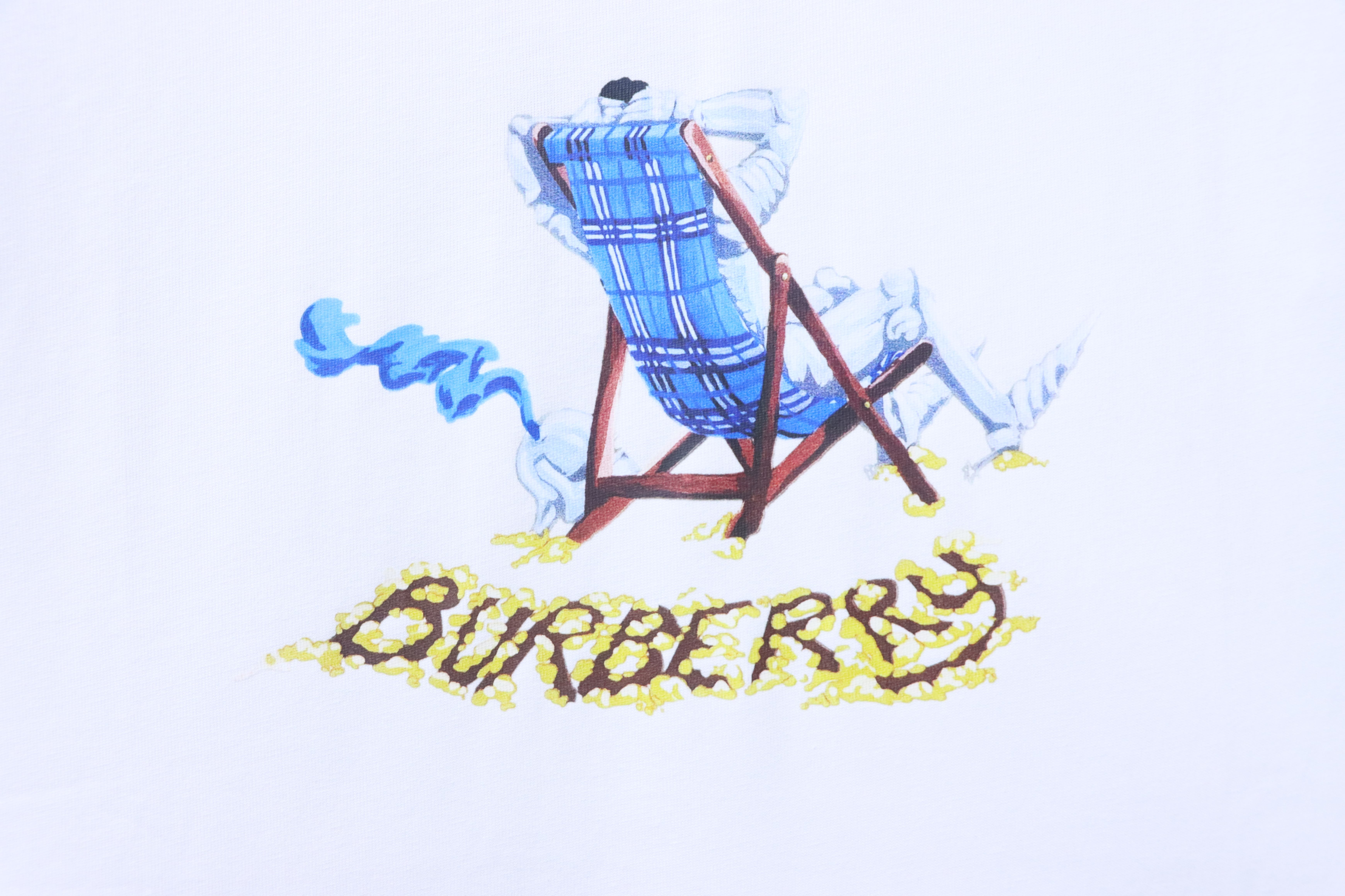 BURBERRY Beach Chair Print Short Sleeve T-Shirt Style 1