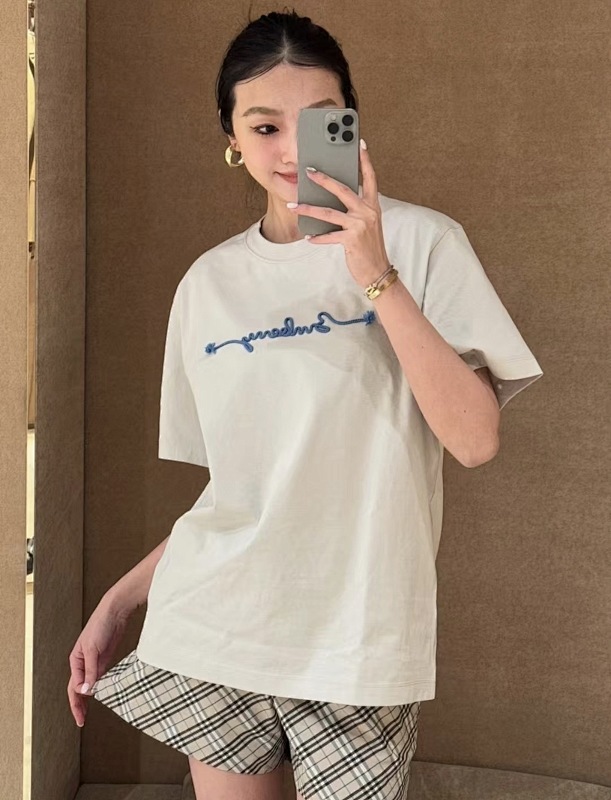 BURBERRY Blue Short Sleeve T-Shirt