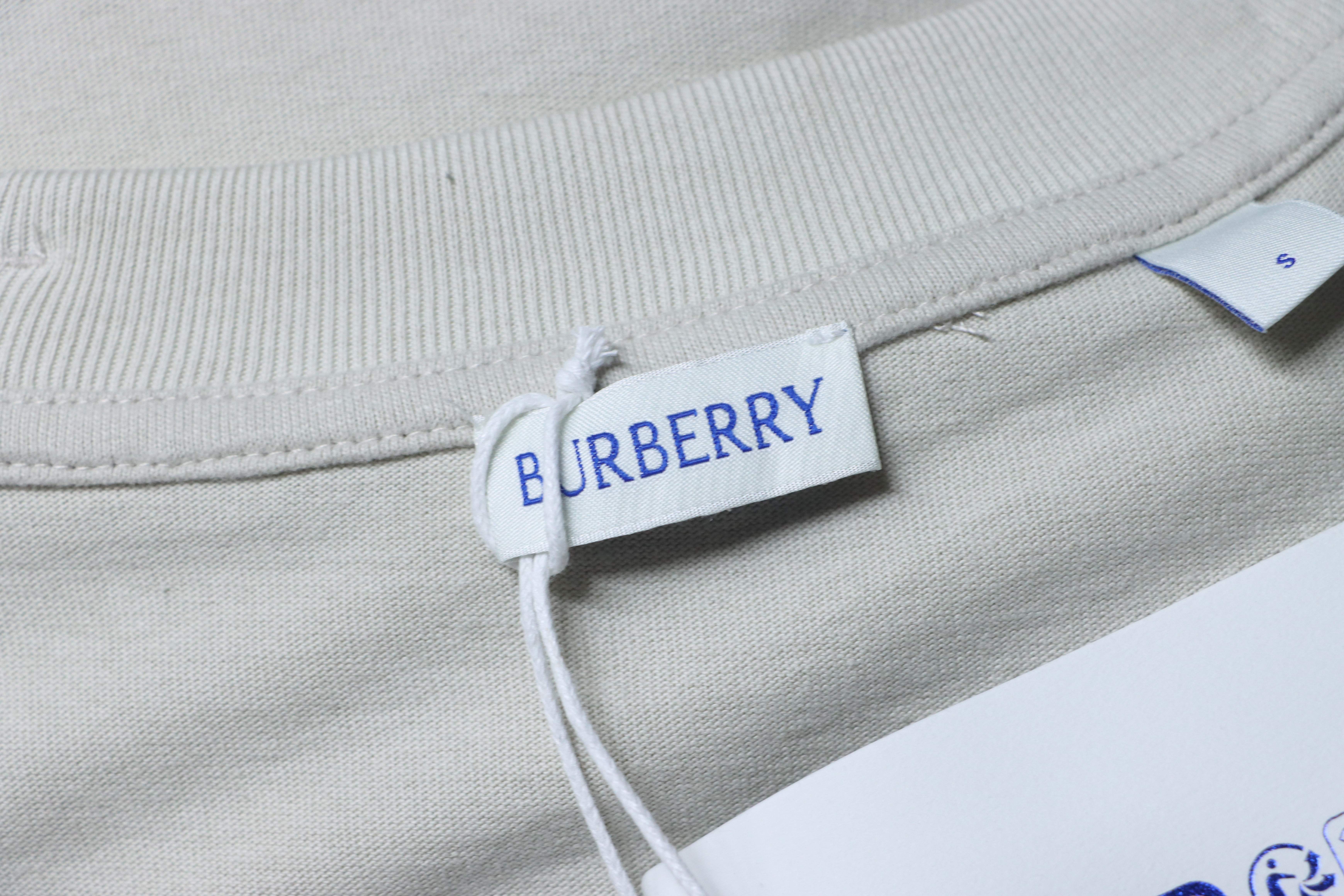 BURBERRY Blue Short Sleeve T-Shirt