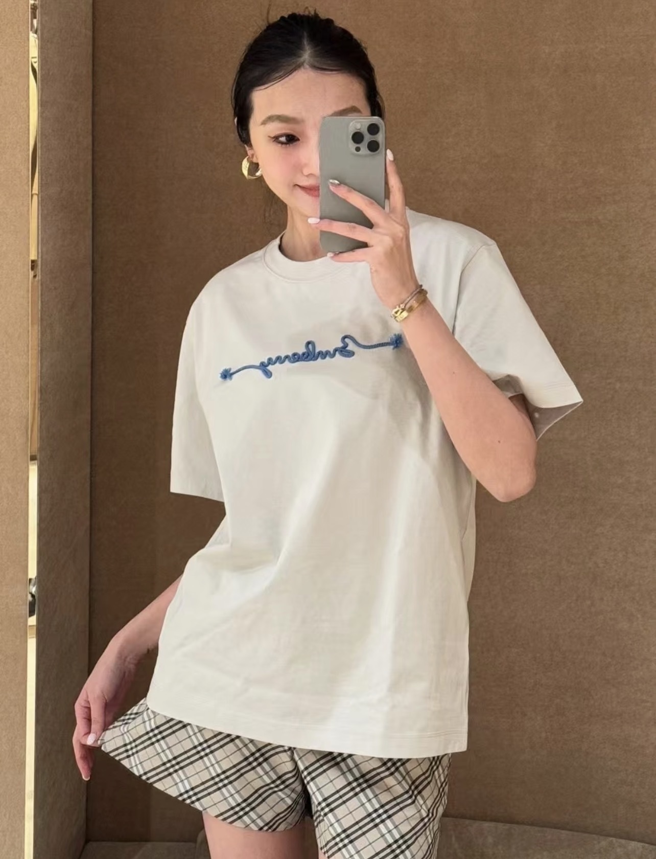 BURBERRY Blue Short Sleeve T-Shirt