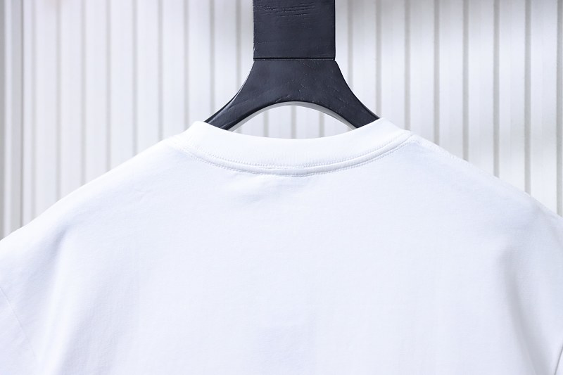 BURBERRY Blue Small Logo Equestrian Embroidery Small Logo Equestrian Embroidery Crew Neck Blue Short Sleeve T-Shirt Style 2