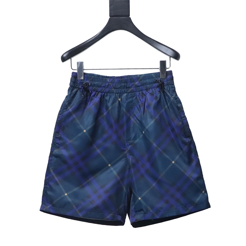 BURBERRY Check Blue Shorts