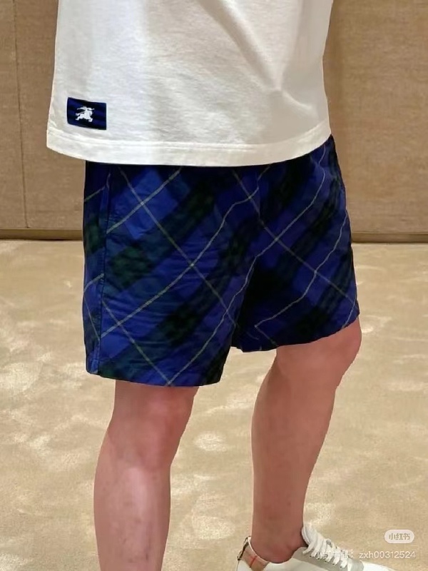 BURBERRY Check Blue Shorts