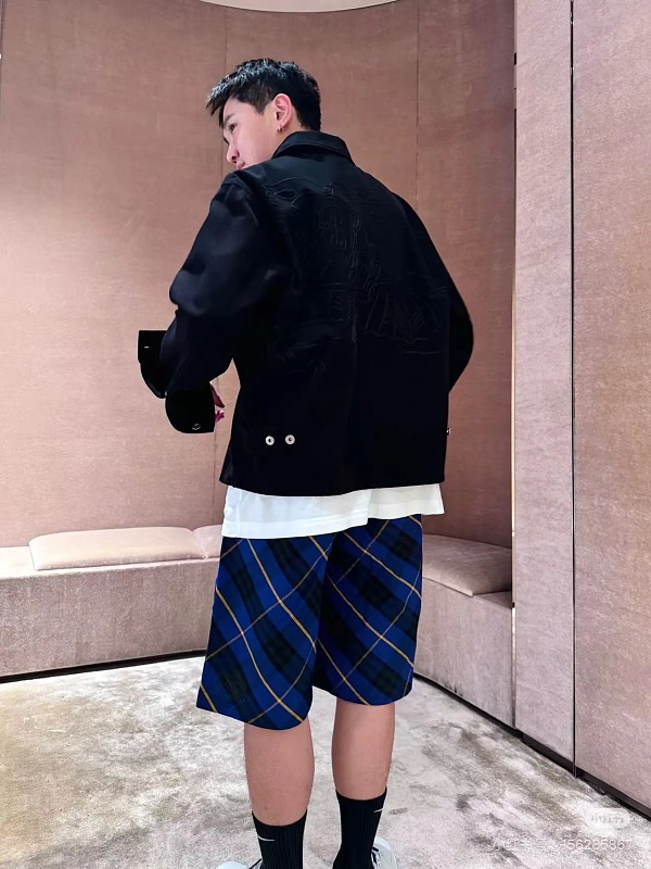 BURBERRY Check Blue Shorts