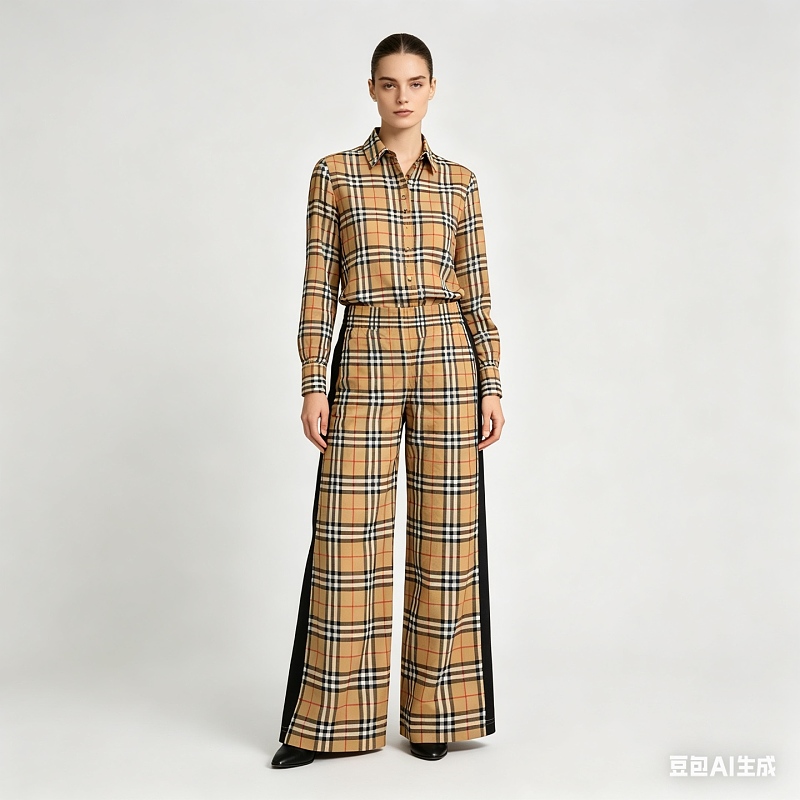 BURBERRY Check Cotton Pants