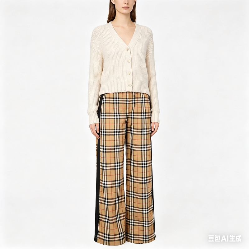 BURBERRY Check Cotton Pants