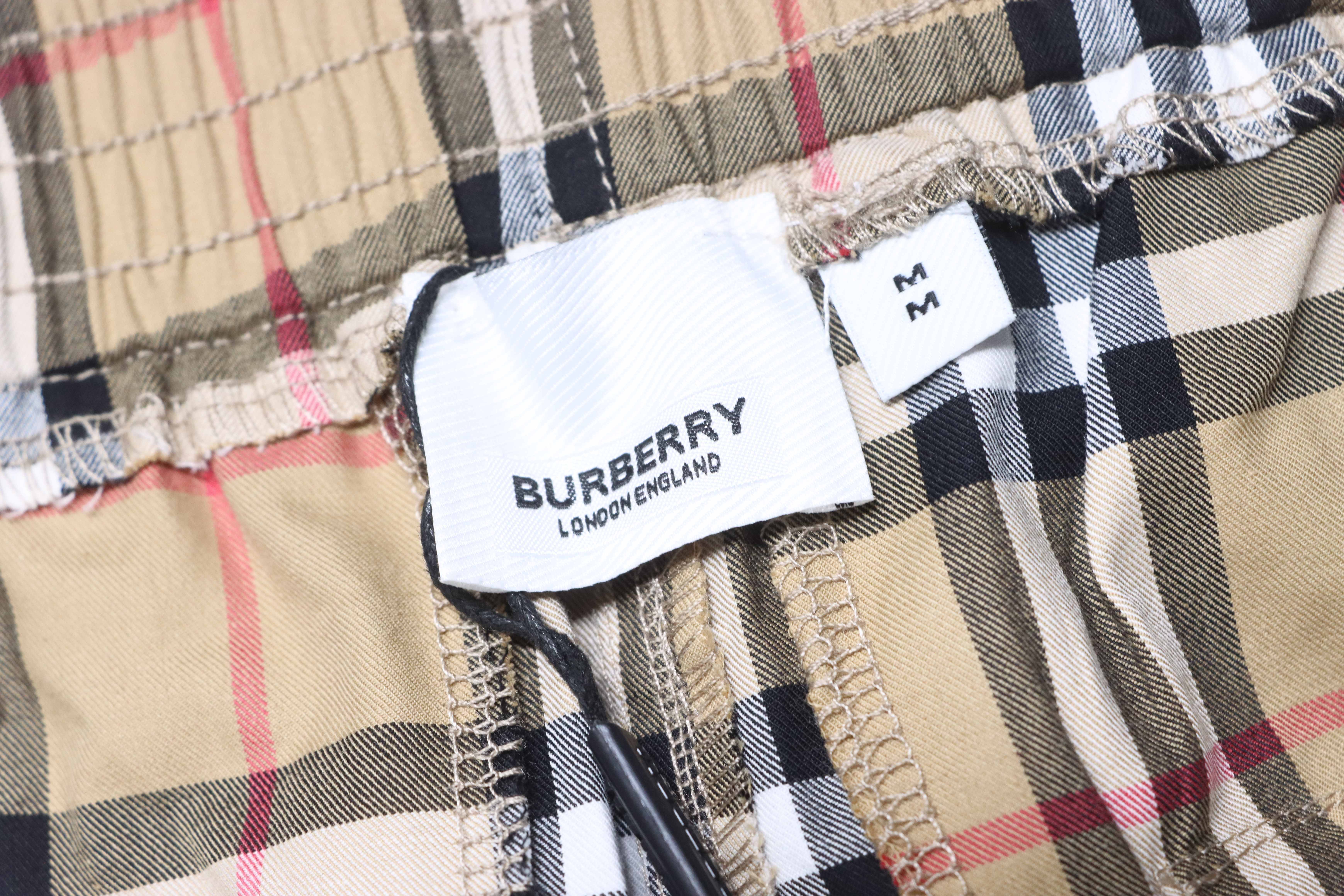 BURBERRY Check Cotton Pants