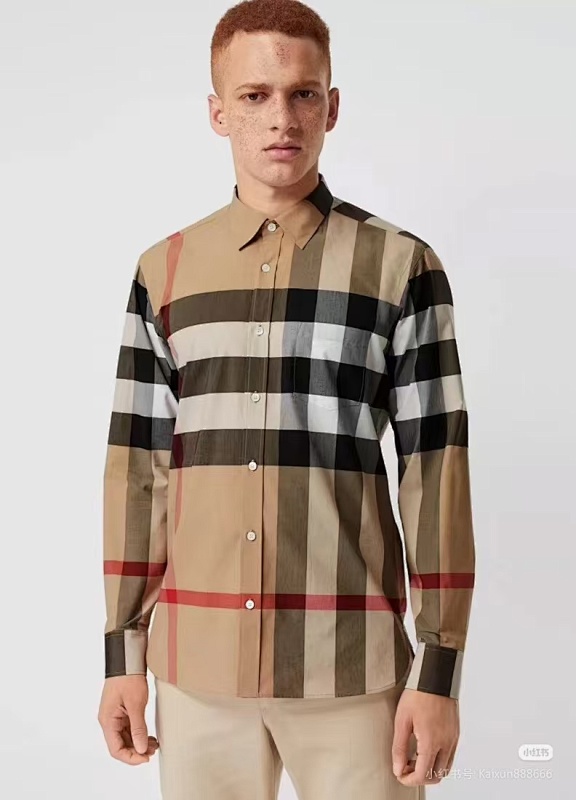 BURBERRY Check Cotton Shirt Style 1