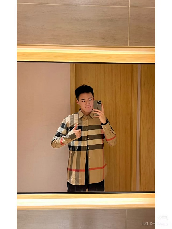 BURBERRY Check Cotton Shirt Style 1
