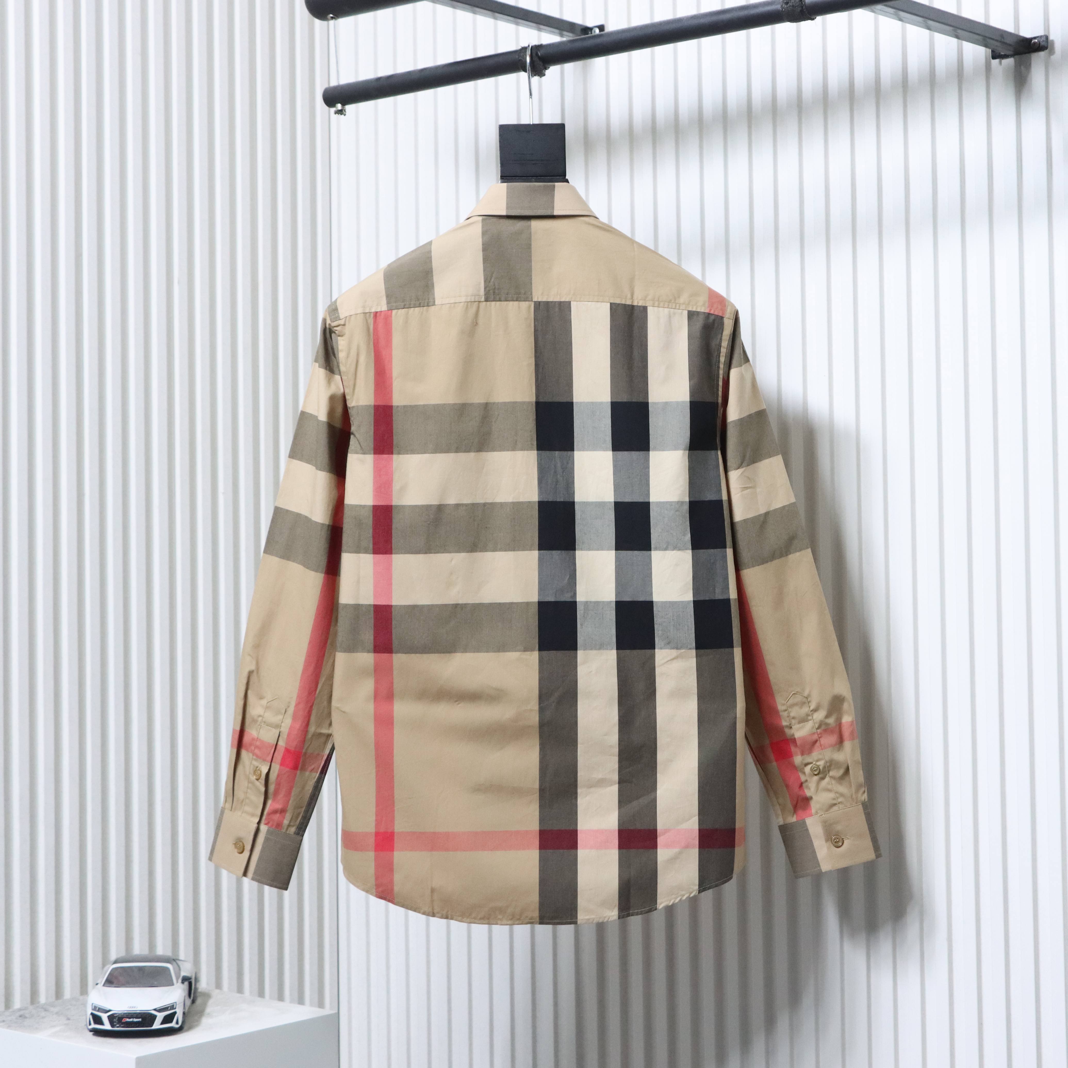 BURBERRY Check Cotton Shirt Style 1