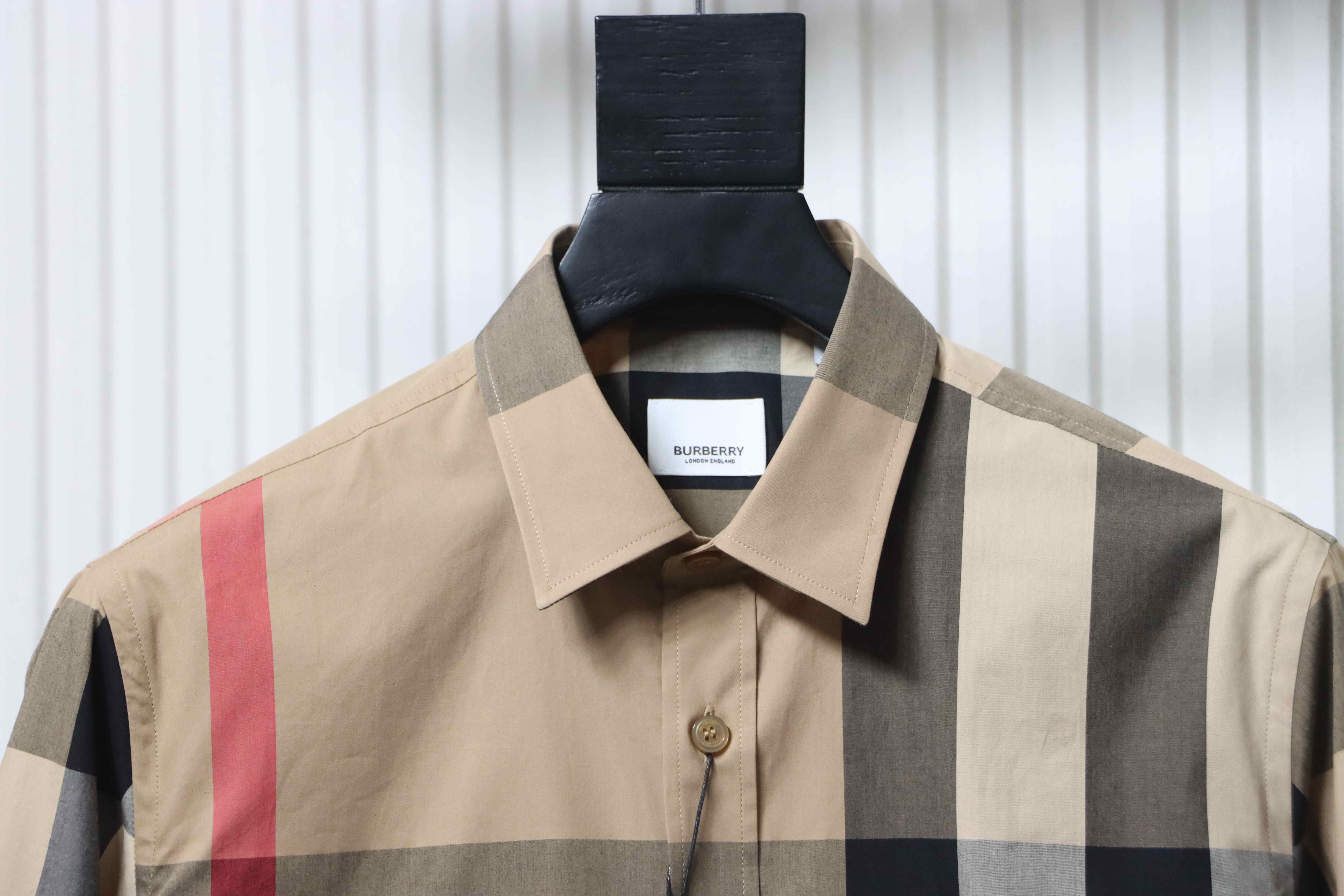 BURBERRY Check Cotton Shirt Style 1